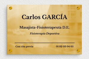 Placas para Fisioterapeutas - Latón impreso - undefined - poli-noir - screws-spacer - es-ppro-fisioterapeuta-006-1-1748857896236
