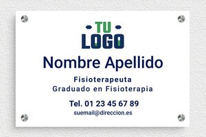 Placas para Fisioterapeutas - PVC expandido - undefined - custom - screws-spacer - es-ppro-fisioterapeuta-007-4-1748858089013