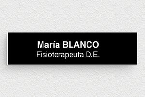 Placas para Fisioterapeutas - PVC grabado - undefined - noir-blanc - glue - es-ppro-fisioterapeuta-008-1-1748857920075