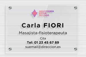Placas para Fisioterapeutas - Plexiglás transparente - undefined - transparent - screws-spacer - es-ppro-fisioterapeuta-008-4-1748858022307