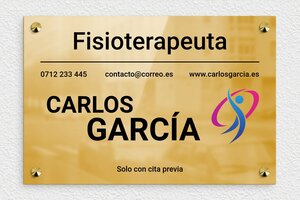 Placas para Fisioterapeutas - Latón impreso - undefined - poli-noir - screws-caps - es-ppro-masajistakine-003-5-1748858082947