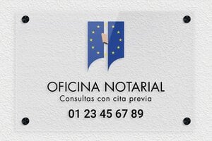 Placas para Notarios - Plexiglás transparente - undefined - transparent - screws-caps - es-ppro-notario-003-1-1748857815337