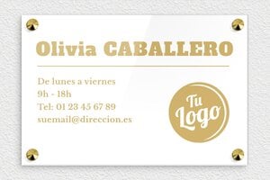 Placas para Notarios - Plexiglás - undefined - blanc-or - screws-caps - es-ppro-notario-003-4-1748857838303