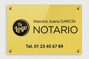 Placas para Notarios - Plexiglás - undefined - or-clair-noir - screws-caps - es-ppro-notario-004-0-1748857702672