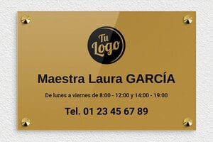 Placas para Notarios - Plexiglás - undefined - or-fonce-noir - screws-caps - es-ppro-notario-004-1-1748857697823