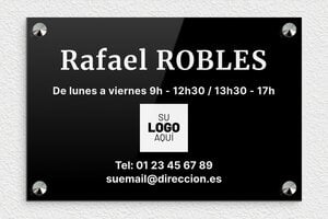 Placas para Notarios - Plexiglás - undefined - noir-blanc - screws-caps - es-ppro-notario-004-4-1748857844106