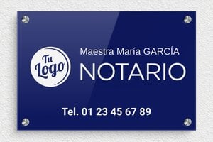 Placas para Notarios - Plexiglás - undefined - bleu-blanc - screws-spacer - es-ppro-notario-006-1-1748857727627