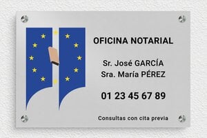 Placas para Notarios - Aluminio - undefined - anodise - screws-spacer - es-ppro-notario-009-1-1748857783103
