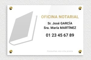 Placas para Notarios - Plexiglás - undefined - custom - screws-caps - es-ppro-notario-011-1-1748857754996