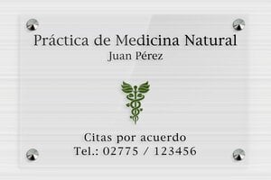Placas para Naturópatas - Plexiglás transparente - undefined - transparent - screws-caps - es-practica-natural-008-4-1747820812377