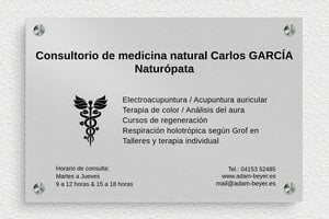Placas para Naturópatas - Aluminio - undefined - anodise - screws-spacer - es-practica-naturheilo-008-1-1747820790375