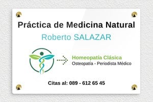 Placas para Naturópatas - Plexiglás - undefined - custom - screws-caps - es-practica-naturista-002-1-1747820826321