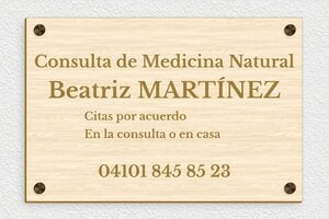 Placas Profesionales - Madera - undefined - erable - screws-caps - es-practica-naturista-003-5-1747820890306