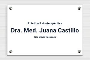 Placas para Psicólogos - PVC - undefined - custom - screws-caps - es-practica-psicoterapeutica-005-3-1747880833955