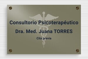 Placas Profesionales de Aluminio - Aluminio - undefined - taupe - screws-spacer - es-praxis-cartel-aluminio-003-2-1747881642465