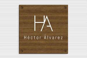 Placas Profesionales de Madera - Madera - undefined - noyer - screws-caps - es-praxis-cartel-madera-009-3-1747900747323
