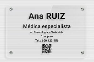 Placas de Metacrilato Transparente - Plexiglás transparente - undefined - transparent - screws-spacer - es-praxis-schild-plexi-trans-002-3-1747889026268