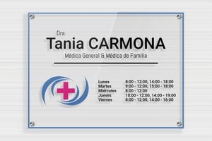 Placas de Metacrilato Transparente - Plexiglás transparente - undefined - transparent - screws-spacer - es-praxis-schild-plexi-trans-007-3-1747900885657