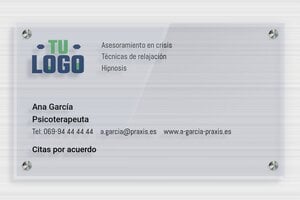 Placas de Metacrilato Transparente - Plexiglás transparente Azul - undefined - bleu - screws-spacer - es-praxis-senal-plexi-trans-006-3-1747900869699