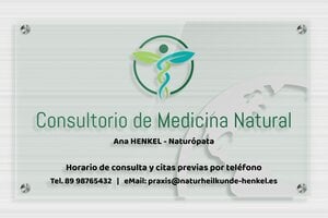 Placas Profesionales - Plexiglás transparente Verde - undefined - vert - screws-spacer - es-praxis-senal-plexi-trans-009-3-1747900901485