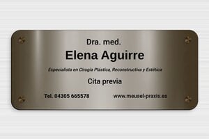 Placas de Acero Inoxidable - PVC - undefined - bronze-noir - screws-caps - es-praxis-senal-pvc-004-3-1747888911193