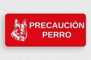 Carteles "Cuidado con el Perro" - Letrero 'Precaución con el perro' - undefined - rouge-blanc - glue - es-precaucion-perro-letrero-003-1-1747824106139