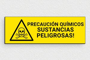 Placas por Sector - Cartel 'Sustancias Químicas Peligrosas' - undefined - jaune-noir - glue - es-precaucion-quimicos-002-3-1747820507035