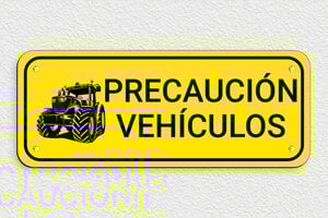 Señales de Advertencia - Cartel 'Cuidado con las máquinas' - undefined - jaune-noir - screws - es-precaucion-vehiculos-003-1-1747820350959