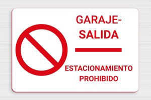 Señales "Prohibido Aparcar" - Cartel de salida de garaje - undefined - blanc-rouge - glue - es-prohibicion-estacionamiento-garaje-003-4-1747820128147