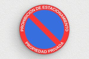 Placas Redondas - Señal redonda 'Propiedad privada, prohibido estacionar' - undefined - custom - glue - es-prohibicion-estacionamiento-privado-007-1-1747820247042