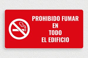 Señales de Prohibición - Cartel 'Prohibido fumar en las instalaciones' - undefined - rouge-blanc - glue - es-prohibicion-fumar-edificio-005-0-1747820194874