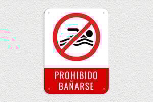 Señales de Prohibición - Cartel de Prohibición de Baño - undefined - custom - screws - es-prohibido-banarse-003-3-1747820261879