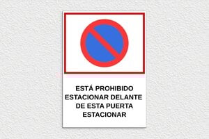 Señales de Prohibición - Cartel 'Prohibido estacionar delante de esta puerta' - undefined - custom - glue - es-prohibido-estacionar-001-3-1747820165401