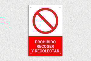 Señales de Prohibición - Cartel 'Prohibido recoger y recolectar' - undefined - custom - screws - es-prohibido-recoger-y-recolectar-005-1-1747820281895