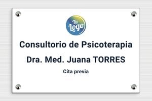 Placas Profesionales con Logo - PVC - undefined - custom - screws-caps - es-psicoterapia-laton-cuadrado-001-3-1747821112096