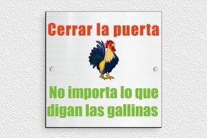 Placas para Portal - Cartel 'Cuidado, perro peligroso' - undefined - gris-brosse-noir - screws - es-puerta-cartel-cuadrado-5-1747822470353