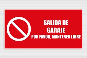 Señales de Prohibición - Cartel de PVC 'Salida de Garaje' - undefined - rouge-blanc - glue - es-salida-de-garaje-001-0-1747820156694
