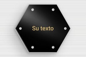 Placas de Metal - Aluminio - undefined - noir - holes-only - es-secheckig-senal-001-1-1747889895469