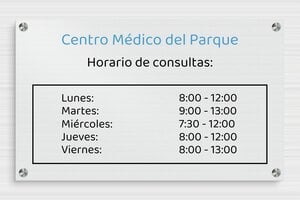 Placas Profesionales de Aluminio - Aluminio - undefined - brosse - screws-spacer - es-senal-aluminio-praxis-009-3-1747900628037