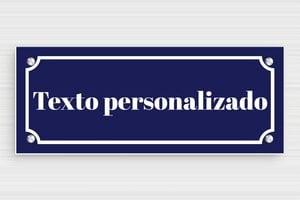 Placas con Nombre de Calle - Señal Decorativa de Metro - undefined - bleu-marine-blanc - screws - es-senal-calle-003-3-1747824990394