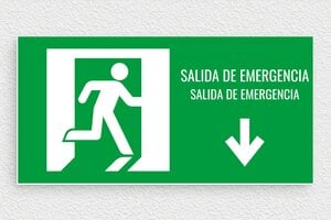 Señales de Información - Señal de salida de emergencia - undefined - vert-blanc - glue - es-senal-de-salida-de-emergencia-007-1-1747818930915
