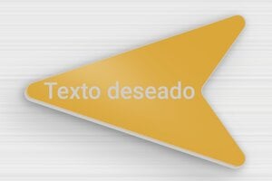 Placas de Metal - Aluminio - undefined - or - glue - es-senal-en-forma-de-flecha-002-3-1747890089297