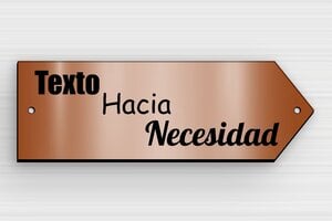 Placas con Forma de Flecha - PVC - undefined - cuivre-noir - holes-only - es-senal-en-forma-de-flecha-002-4-1747890094140