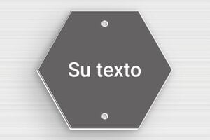 Placas Hexagonales - PVC - undefined - gris-souris-blanc - holes-only - es-senal-hexagonal-001-3-1747889902937