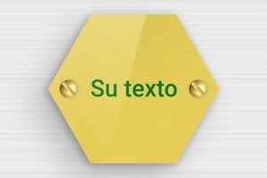 Placas Hexagonales - Plexiglás - undefined - or-clair-vert - screws - es-senal-hexagonal-001-5-1747889908835