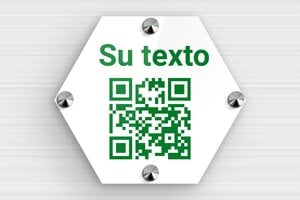 Placas Hexagonales - Plexiglás - undefined - blanc-vert - screws-caps - es-senal-hexagonal-003-2-1747889934264
