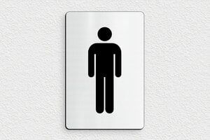 Carteles de Baño - Señalización para Baño de Hombres - undefined - gris-brosse-noir - glue - es-senal-hombres-025-1-1747818002822