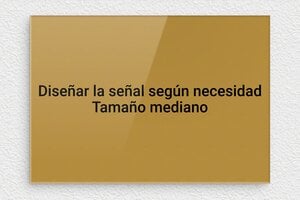 Placas Grabadas Personalizadas - Plexiglás - undefined - or-fonce-noir - none - es-senal-mediana-002-3-1747890352887