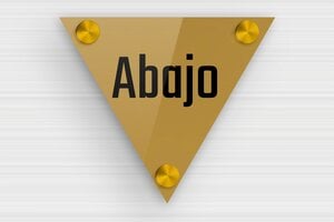 Placas Triangulares - Plexiglás - undefined - or-fonce-noir - screws-spacer - es-senal-triangular-002-2-1747889861938