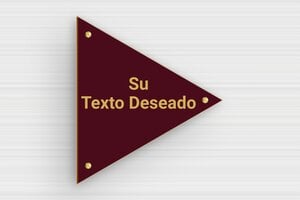 Placas Triangulares - PVC - undefined - bordeau-or - screws - es-senal-triangular-003-3-1747889882590